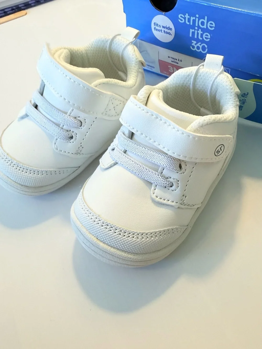 Stride Rite White Infant Walker Sneakers